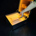 Custom Logo LED Lighted Mirror Beef Suitcase Meat Carrier Box Steak Briefcase Glorifier Display Case for Miami Beach Steakhouse