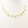 New Design Classic Stainless Steel Gold Plated Box Chain Flower Shape Zircon Charm Pendant Necklace Anniversary Factory
