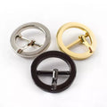 Meetee BF759 25mm Round Shape Pin Buckle Adjustable Flat Circle Shoes Clasp Buckle Alloy  Bag Belt Pin Round Buckles