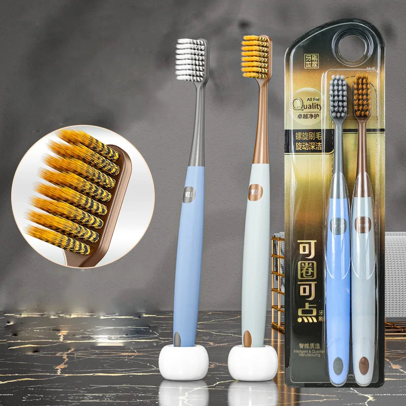 White Max Dual Spiral Soft Adult Toothbrush MegaBDM