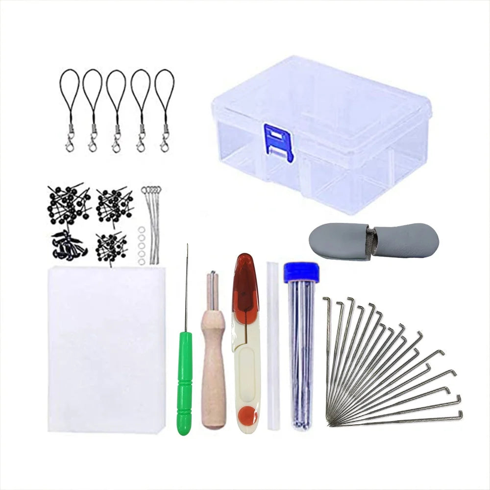 Wool Felt Poking Tools Needle Felting Starter Kit with Box Creative DIY Craft Kit for DIY Felting Wool Projects