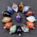 Hongzhuo Crystal Crafts Handmade Gold sand stone gemstone teardrop shape pendant wholesale online manufacture gemstone jewelry