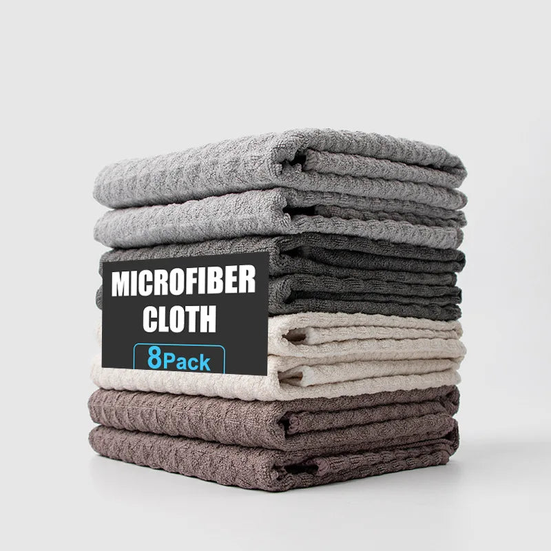 Customized Microfiber Towel in Coffee and White Made of Polyester for Kitchen Use