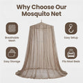 100% Silver Fiber Mosquito Net -  Anti-Radiation & Anti-Bacterial EMF Protection Canopy for Home/Outdoor Use