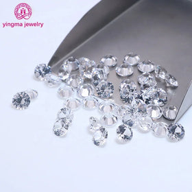 Hot Selling Corundum Sale All Sizes Stone 1.0mm to 8.0mm 12# White Round Shape Gemstone Loose Corundum Ruby for Wax Setting