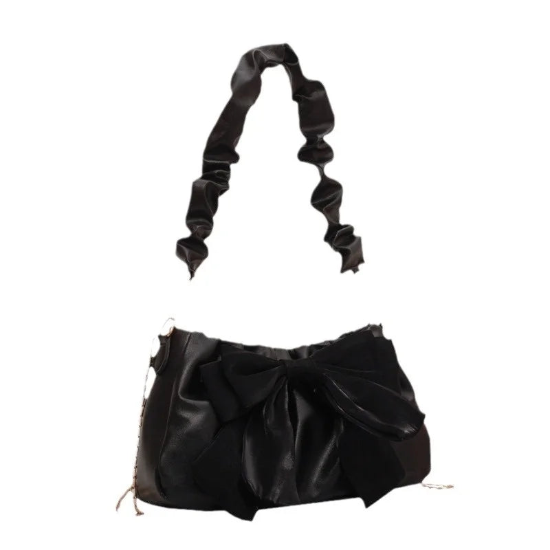 New Fashion Casual Chain Crossbody Small Bags for Women Cute Shoulder Three Modern Polyester Pearl Handbags