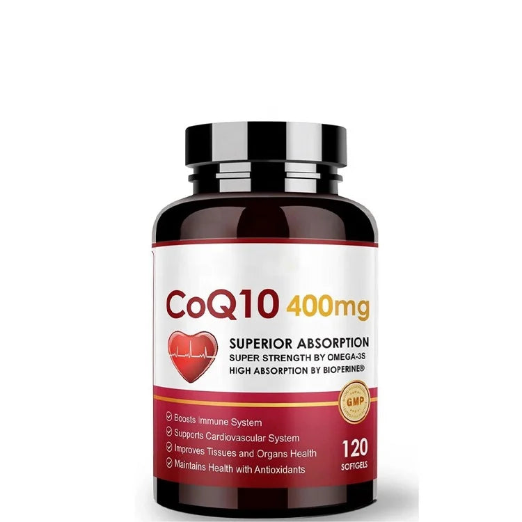 OEM CoQ10-400mg Supported Coenzyme-Q10 Omega-3 L-Carnitine for Heart Immune System