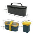 Portable 2 Layer Microwavable Safe Bento Plastic Adult Lunch Box Portable Plastic Food Container With Bag