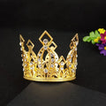 Factory Wholesale Bridal Jewelry Round Metal Birthday Cake Decoration Crown Bridal Wedding Crown
