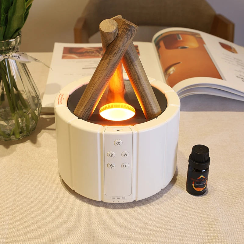 New Design USB Desktop Essential Oil Humidifier Flame Electric Oil Aroma Diffuser for Home Office
