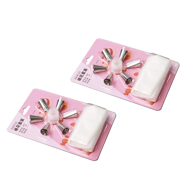 Medium Size Piping Bags and Nozzles Sets Factory Direct Sale High Quality Baking Tools Pastry Tools Baking Piping Tips Set