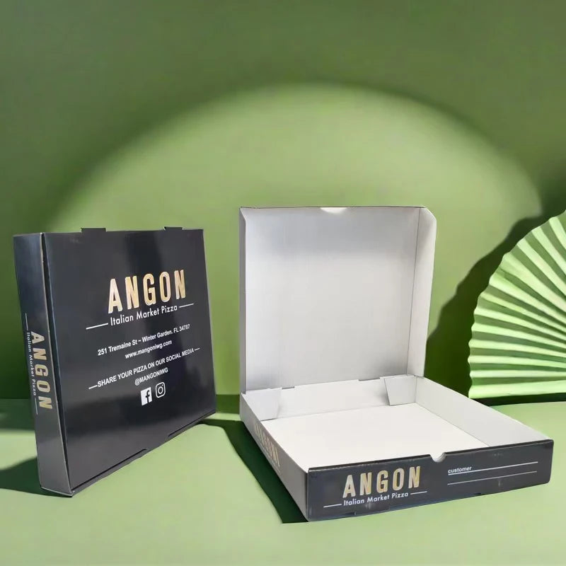 Factory Best Custom Logo Eco Friendly Cartoon Printed Corrugated Cardboard Paper Custom Pizza Boxes With Logo