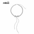 Blind Rhinestone Chain Link Crystal Neck Jewelry Choker for Women Necklace Gift for Fashion Accessory