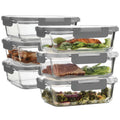 Leakproof Heatable Lunch Box Kitchen Storage Containers Borosilicate Food Glass Storage Container Set With Airtight Lid