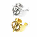 Fashion Hollow Adjustable Opening Ring Temperament Creative Niche Hydraulic Stainless Steel 14K Ring for Women