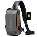 Fashion New Style USB Charging Port Waterproof Anti Theft Sling Single Shoulder Crossbody Chest Bag
