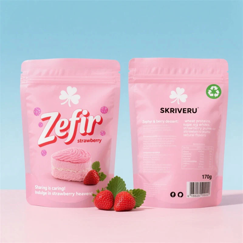 New Custom Printing Food Packaging Mylar Bags Smell Proof Standing up Zip Lock Pouch for Nuts Candy Snack