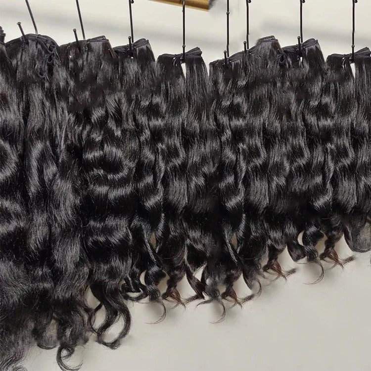 Single Donor Cambodian Wavy Raw Vietnamese Hair Curls Double Weft Natural Wave Drop Shipping Human Hair Bundles Vendor