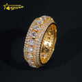 925 Sterling Silver Moissanite Jewelry Iced Out Hip Hop Men Full Diamond Ring Custom Fashion Moissanite Ring