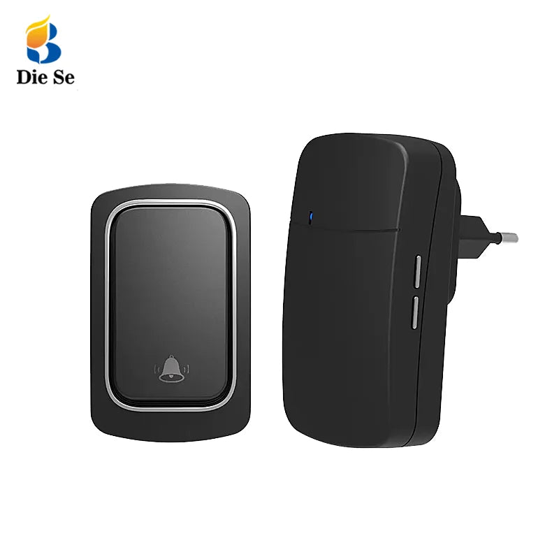 Wireless Doorbell No Battery Required US EU UK Plug Self-Powered Door Bell 150M Long Wireless Home Welcome Door Chimes