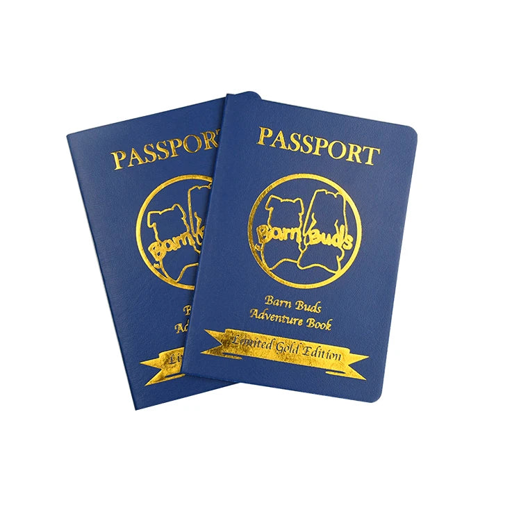 Custom Logo Gold Foil Pet Passport Dog and Cat Certificate Booklet Offset Printing Offset Saddle Stitching Paper Brochure