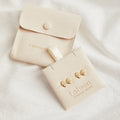 Beige Jewelry Packaging Bag Envelope Suede Microfiber Jewelry Pouches Jewelry Card Pouch Set with Logo Custom