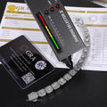 Fine Hip Hop Tennis Bracelet Bangles Iced 925 Sterling Silver Rhodium Plated Unisex Moissanite Cluster Tennis Chain
