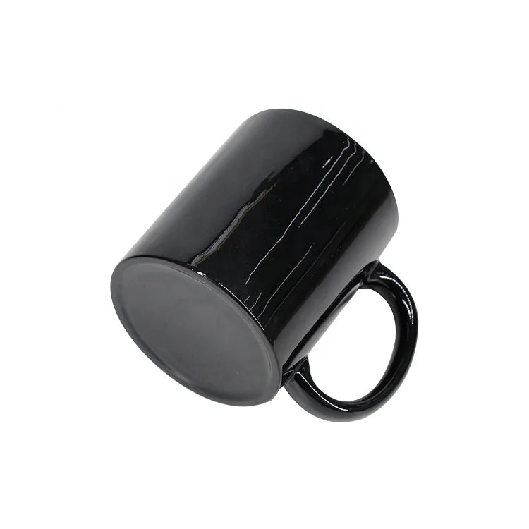 China Made Creative Sublimation Porcelain Glass Mugs 350ml C-shaped Handle Dishwasher Microwave Safe Custom Colors Classic Style
