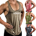 Mens Fitness Tank Top Casual Knitted Quick Dry Breathable Polyester/Cotton Sleeveless Shirt for Running Muscle Workout