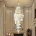 Modern Gold Slender K9 Crystal Chandelier for Living Room Staircase Spiral Hotel Lobby Wedding Luxury Crystal Chandelier Price