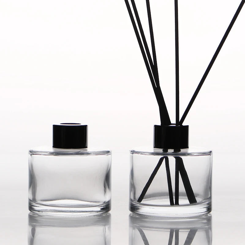Round 100ml Transparent Color Fragrance Scented Reed Diffuser Glass Bottle for Aroma Oil