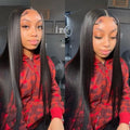 Frontal Straight Wig Closure 4x4 Lace For Black Women 150% 180% Density Hd Full Lace Human Hair Wigs 4x4 Closure Lace Wig 4*4