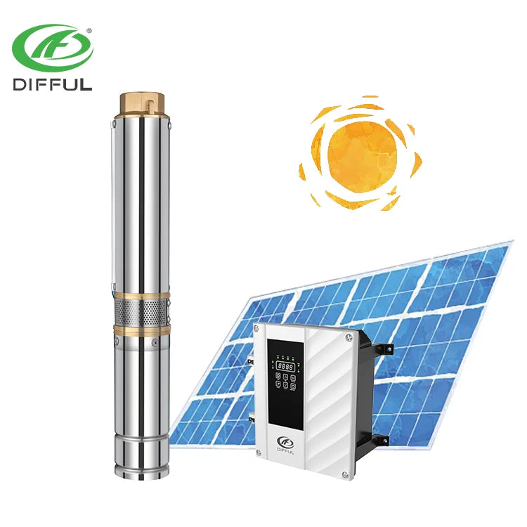 China Difful Brand 2200w Solar Water Pump for Deep Well for Irrigation
