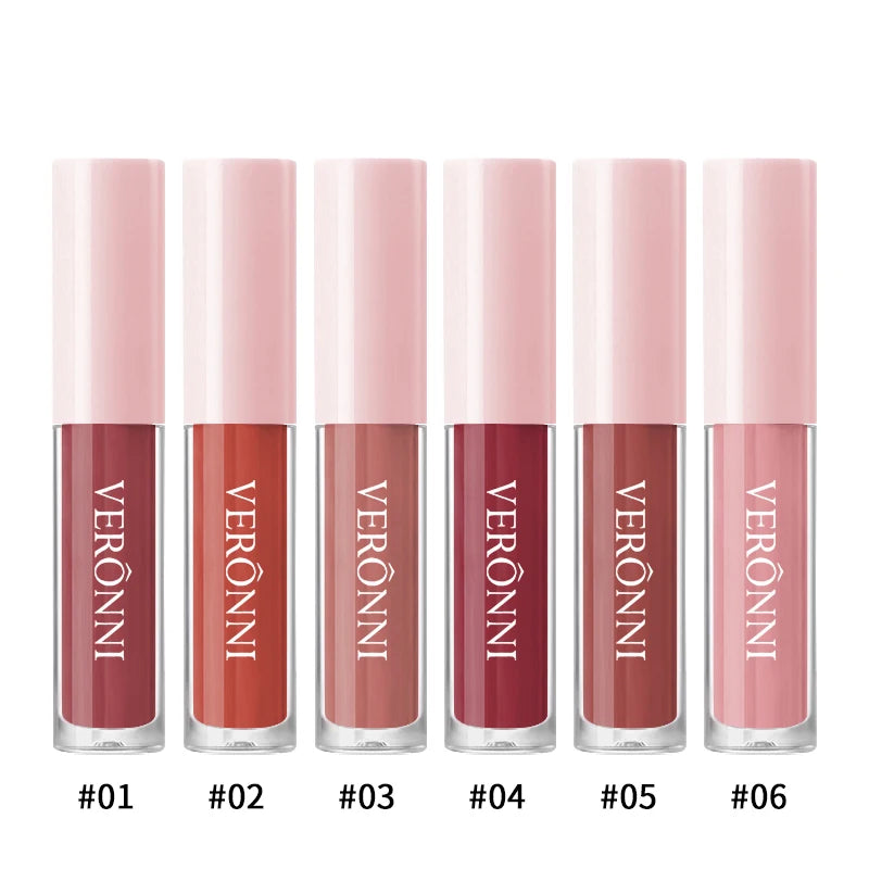 Liquid Mineral Lip Gloss Soft Moisturizing Waterproof Long Lasting 12 Color Matte Lipstick for Women Makeup