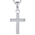 Hot Selling Female Pendant Clavicle Chain Trend S925 Sterling Silver Necklace Tennis Inlaid Zircon Cross Pendant Necklace