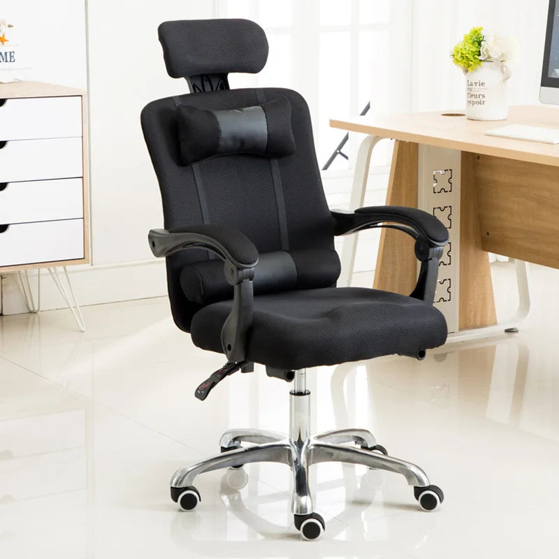 Jiuyi Modern Home Gaming Chair Adjustable Mesh Computer Seat with Reclining and Rotating Backrest for Student Dormitory Nap