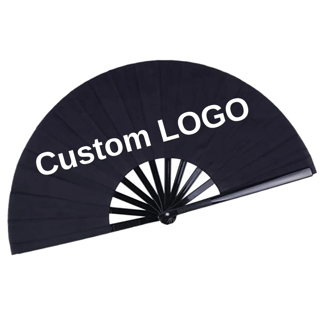 Customized UV Printing 33cm Print Fan Bamboo Hand Folding Fans Loud Clark Rave Hand Fan for Festival
