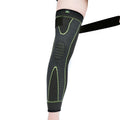 Flying Art Green Thick Non-Marring Hot Elastic Nylon Sports Knee Pads Protection Lengthen Leg Sleeve Non-slip Bandage