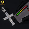 High-end Pass Diamond Tester Hip Hop Style 925 Sterling Silver Iced Out Fancy Shape Moissanite Cross Pendants