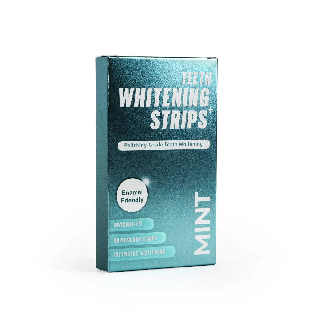 Custom Logo Teeth Whitening Strips Home Spa 3% Hydrogen Peroxide Fresh Mint Flavor 14 Treatments Outstanding Whitening Effect