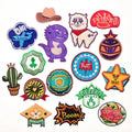 Iron on Embroidery Cute Cartoon Dinosaur Cactus Alpaca Bear Patch for Clothes Decoration