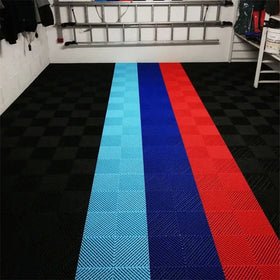 Modular Floor Tiles Anti Slip PP PVC Plastic Flooring Mats Interlocking Garage Floor Tile for Car Detailing Shop Workshop Garage