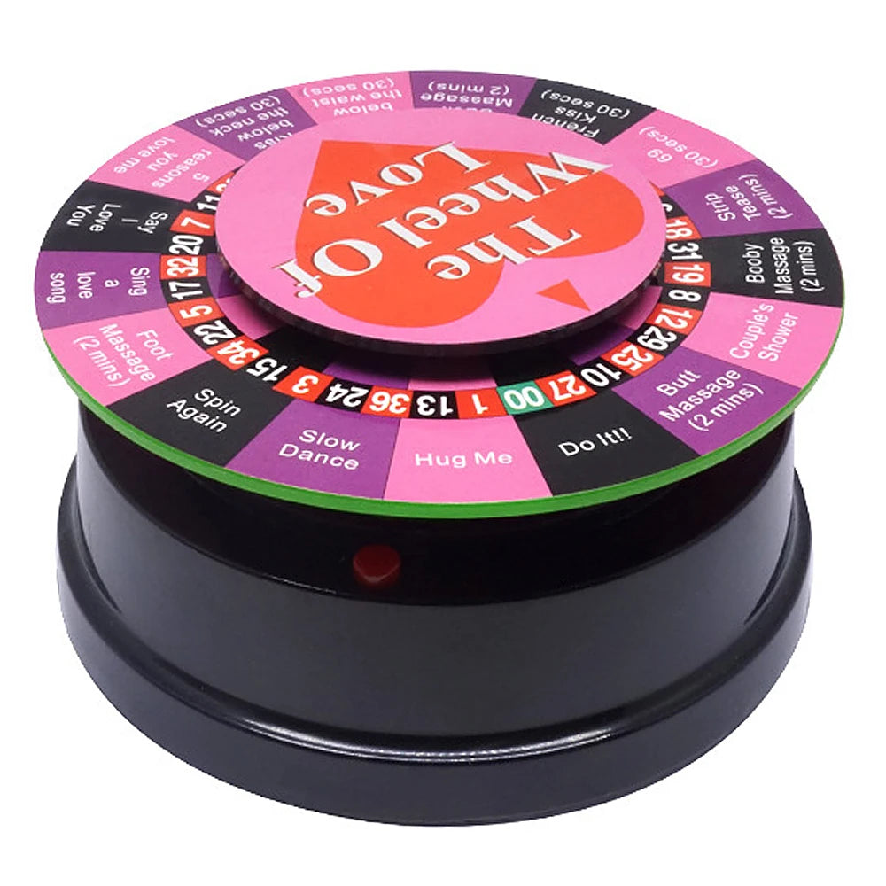 Mini Wheel of Love Wheel of Fortune with 17 Ways for Playing Games Portable Party Game Gift Set Bundle