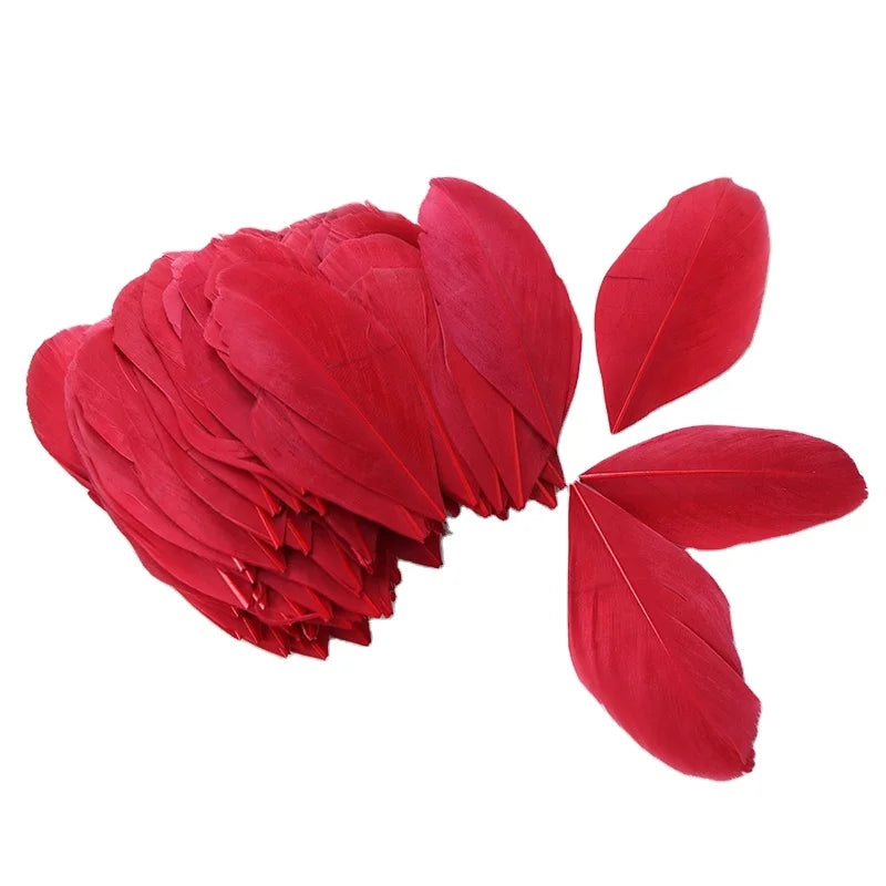 Wholesale 100pcs 5-7cm Soft Dyed Goose Feathers for Kids Carnival DIY Costume Feather Headdress