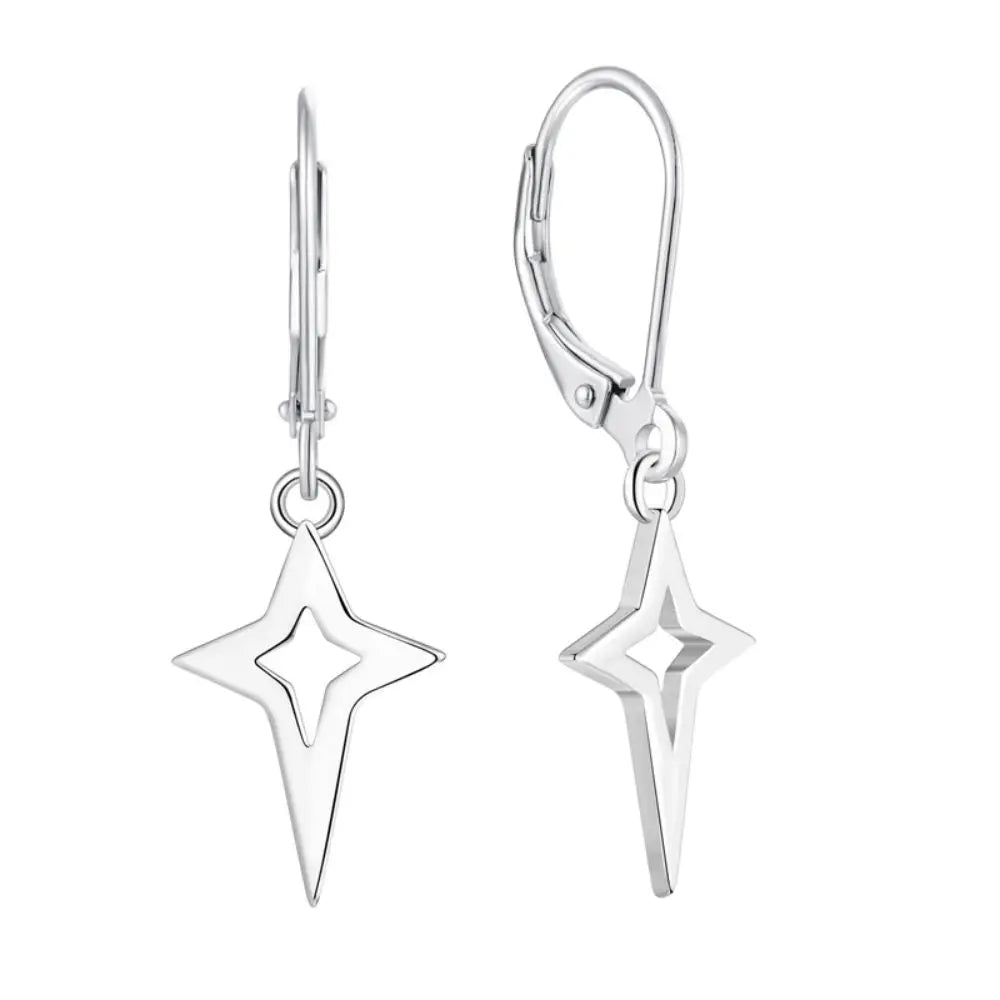 Fashion Earrings Trend 2026 Wholesale Korean 925 Hoop Earring Star Shape With Pure Silver Star Earring for Women