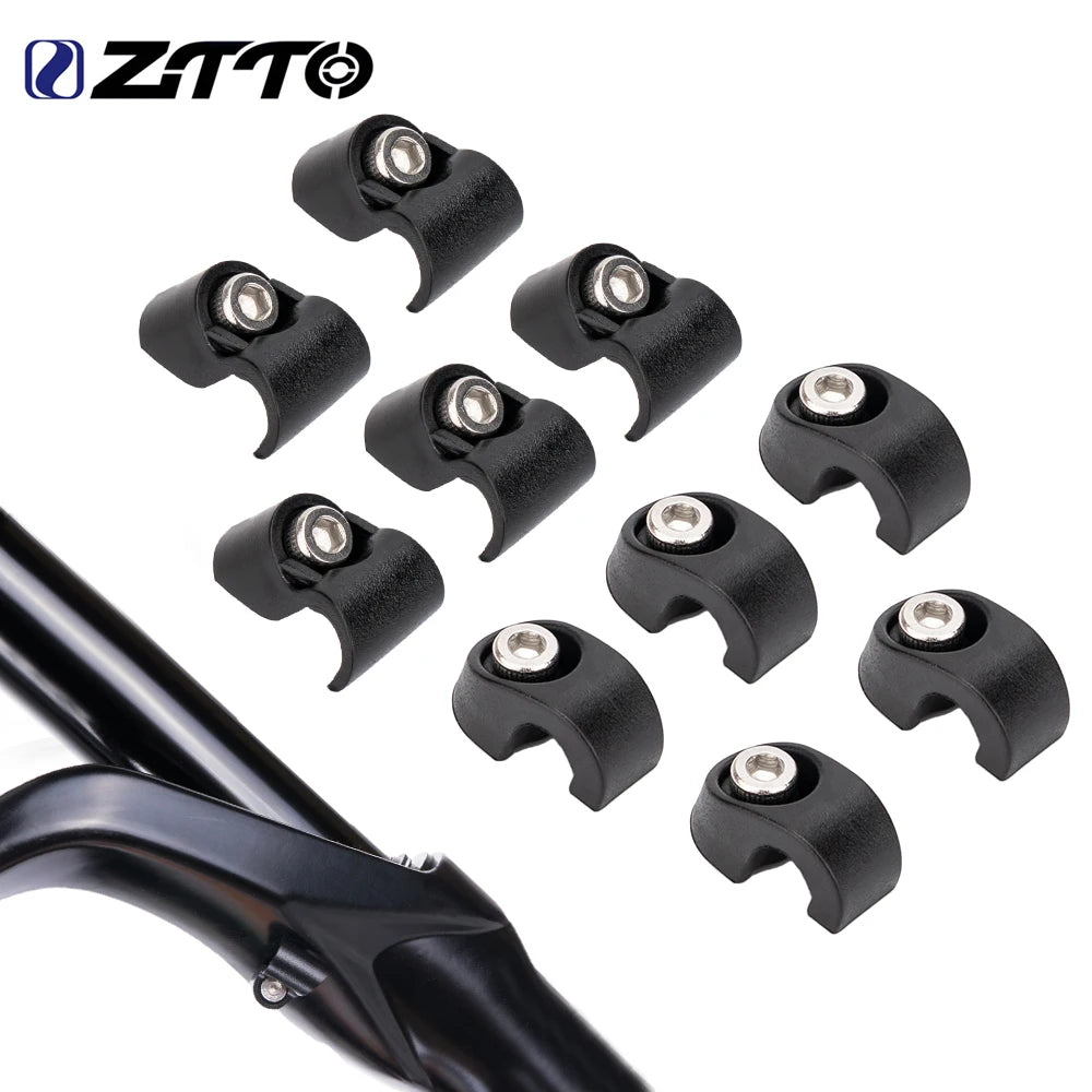 ZTTO Bicycle Brake Housing Buckle Fork Fixing C-shaped Buckle Brake Cable Hose Clamp Cable Guide Frame Fixed Tubing Clips