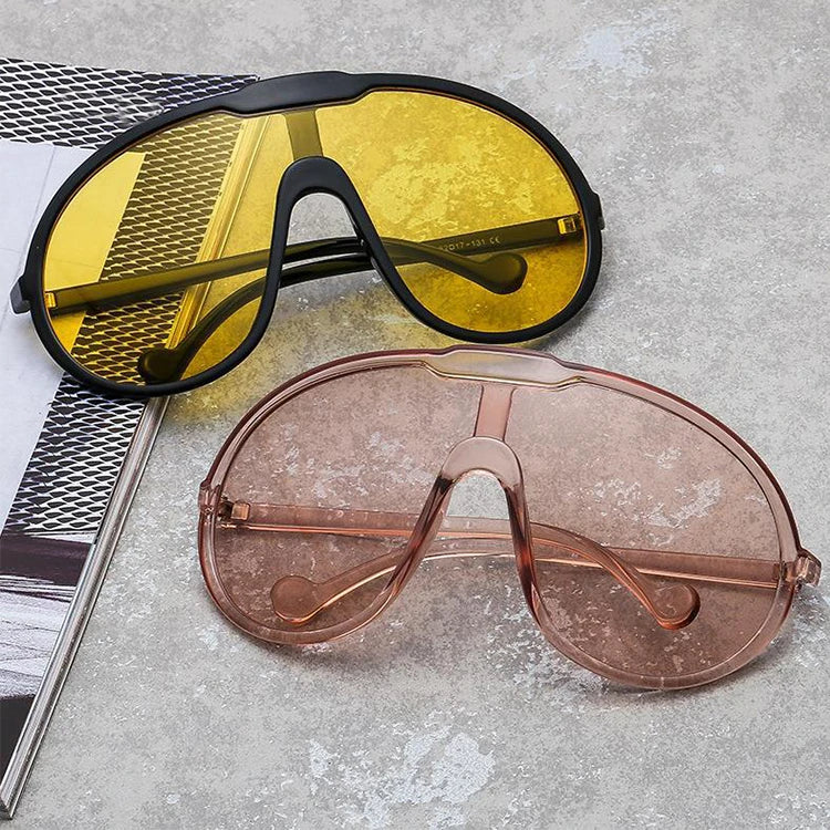 SKYWAY Fashion Multicolour Unisex Sun Glasses Oversized One Piece Lens Sunglasses