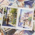 32pcs/pack Loose Leaf Japanese Romantic Landscape Handbook Decoration Material Paper Heart Journey Series-Retro Japanese