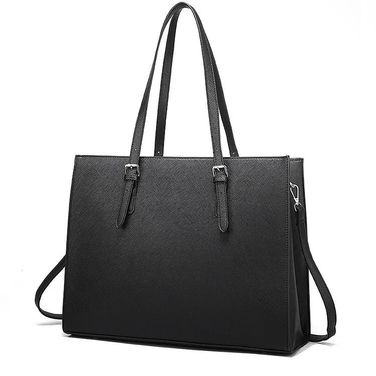 Ladies Bag Hand-held Shoulder Messenger Bag Foreign Trade Business Carton PU Polyester ZIP Fine Fashion Leather Laptop Bag Women