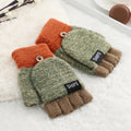 Lovely Ladies Women Multiple Colors Gloves Foldable Fingerless Winter Gloves